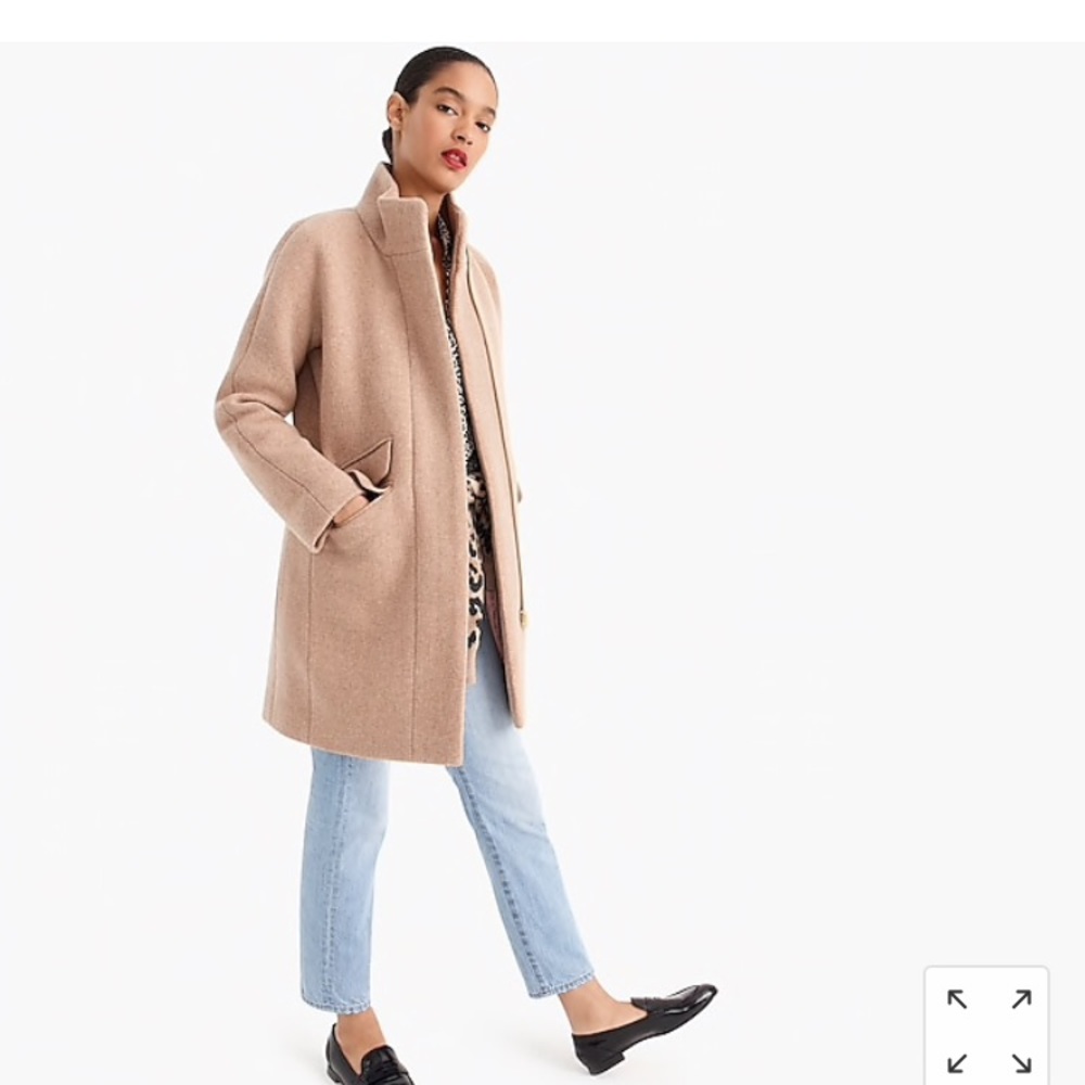 J. Crew Cocoon Stadium Cloth Coat in Sandstone